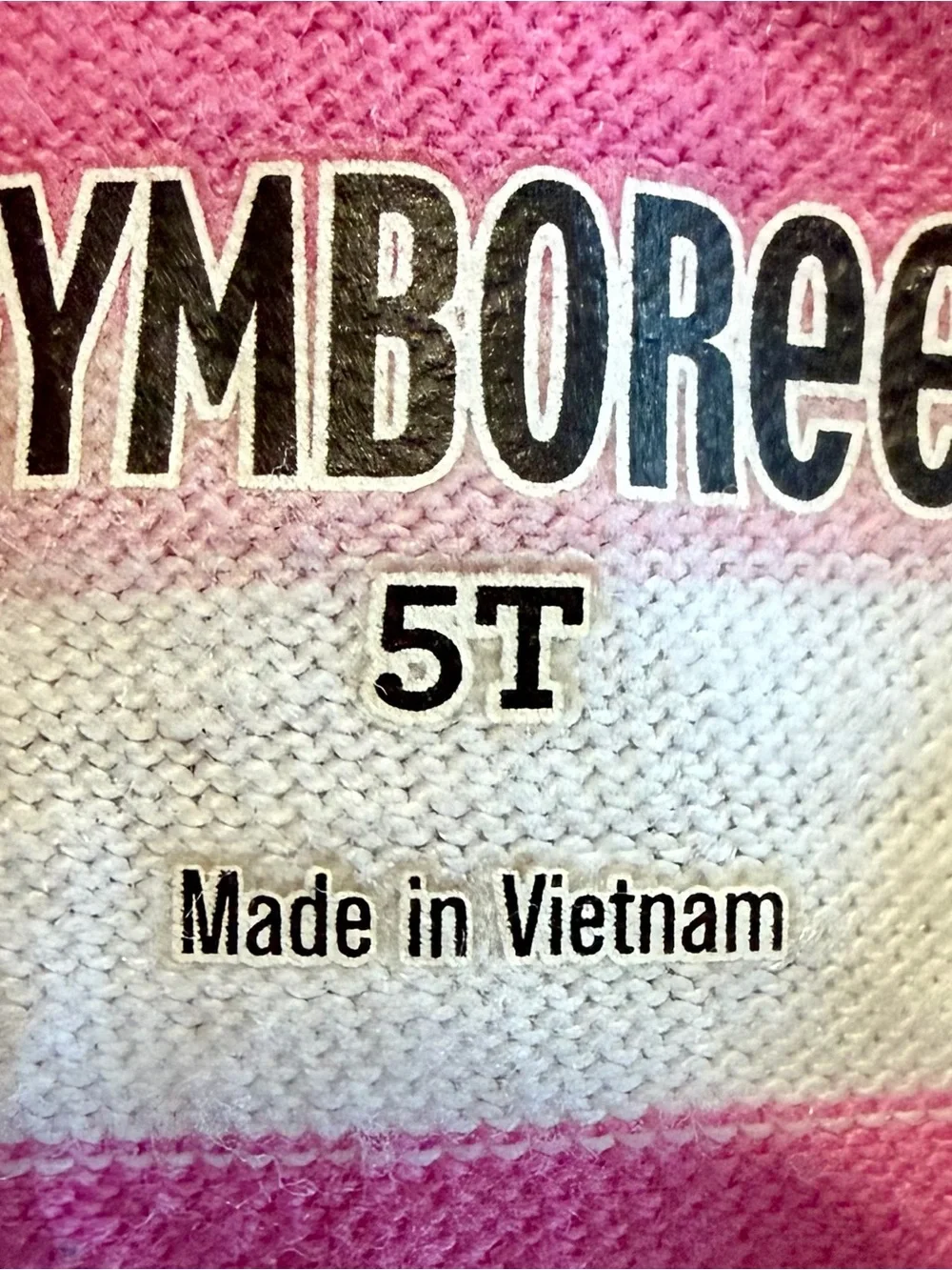 Gymboree Girls Pink, Black & White Striped Short-Sleeve Dress
